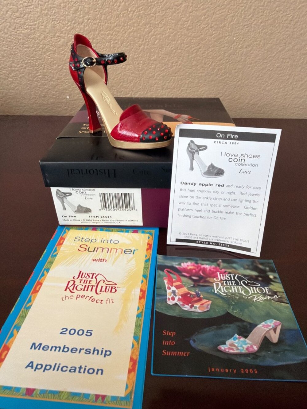 Just the Right Shoe by Raine Lot of 3 Red Hot On Fire Diamond Wrap w/Boxes COAs - Picture 13 of 15
